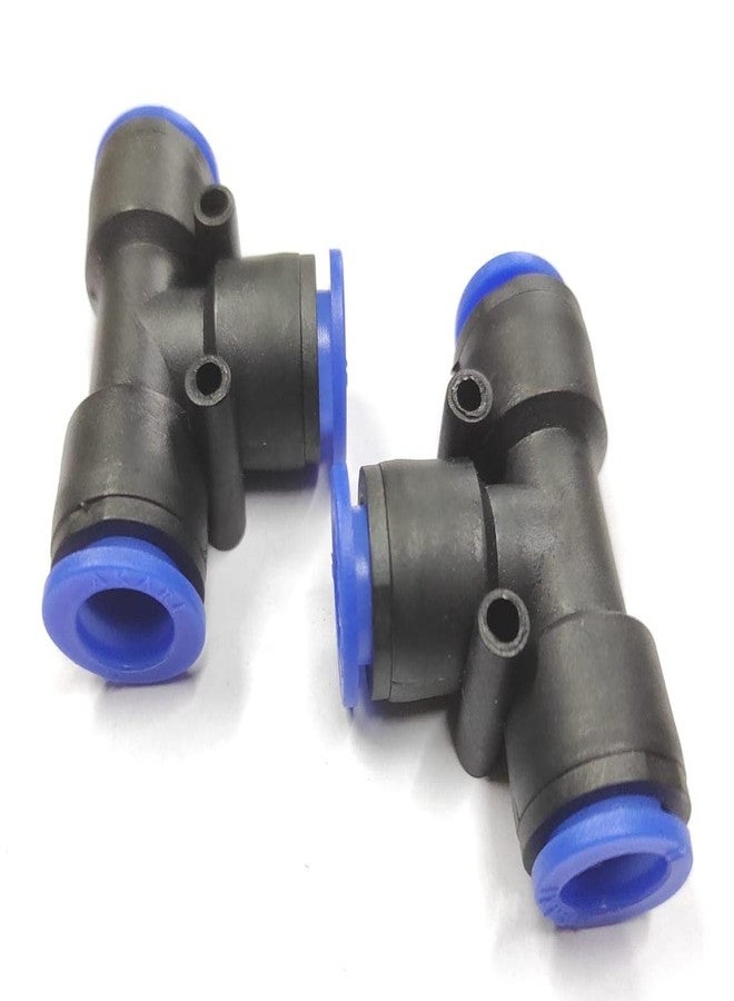 DLEIN 12mm X12mm X12mm One Touch Push In Tee Shape 3 Way Connector Quick Fittings Pneumatic Straight Push Connector in Pneumatic Quick Fittings Size12mm X12mmX12mm T(Pack of 2) - Image 4